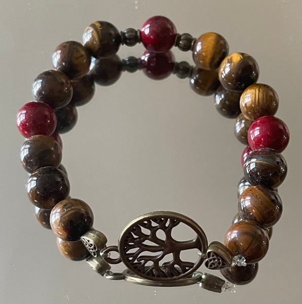 Tree of life necklace bracelet set